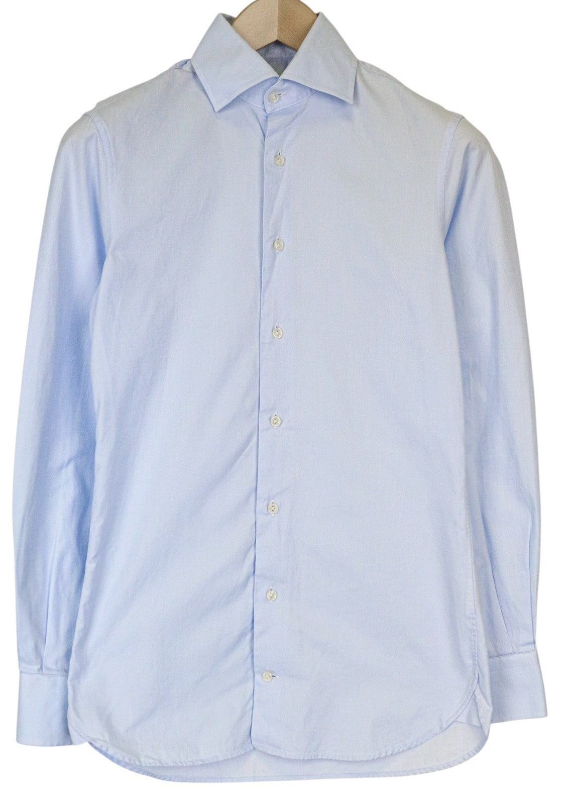 SUITSUPPLY Men Shirt 36/14 Blue Pure Cotton Button-Up Classic Long Sleeve