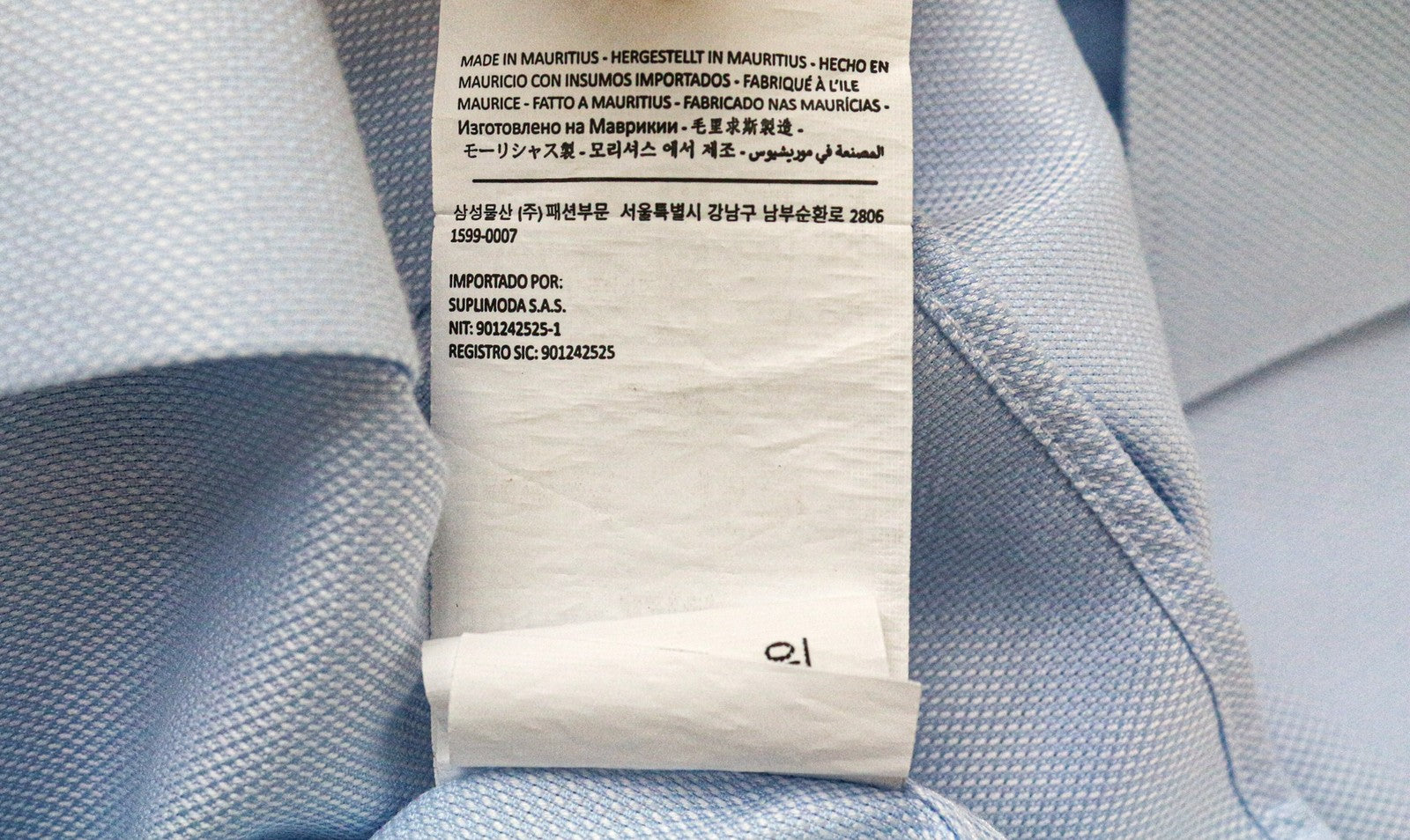 SUITSUPPLY Traveller Men Shirt 42/16 1/2 Extra Slim Blue Cotton Spread Collar