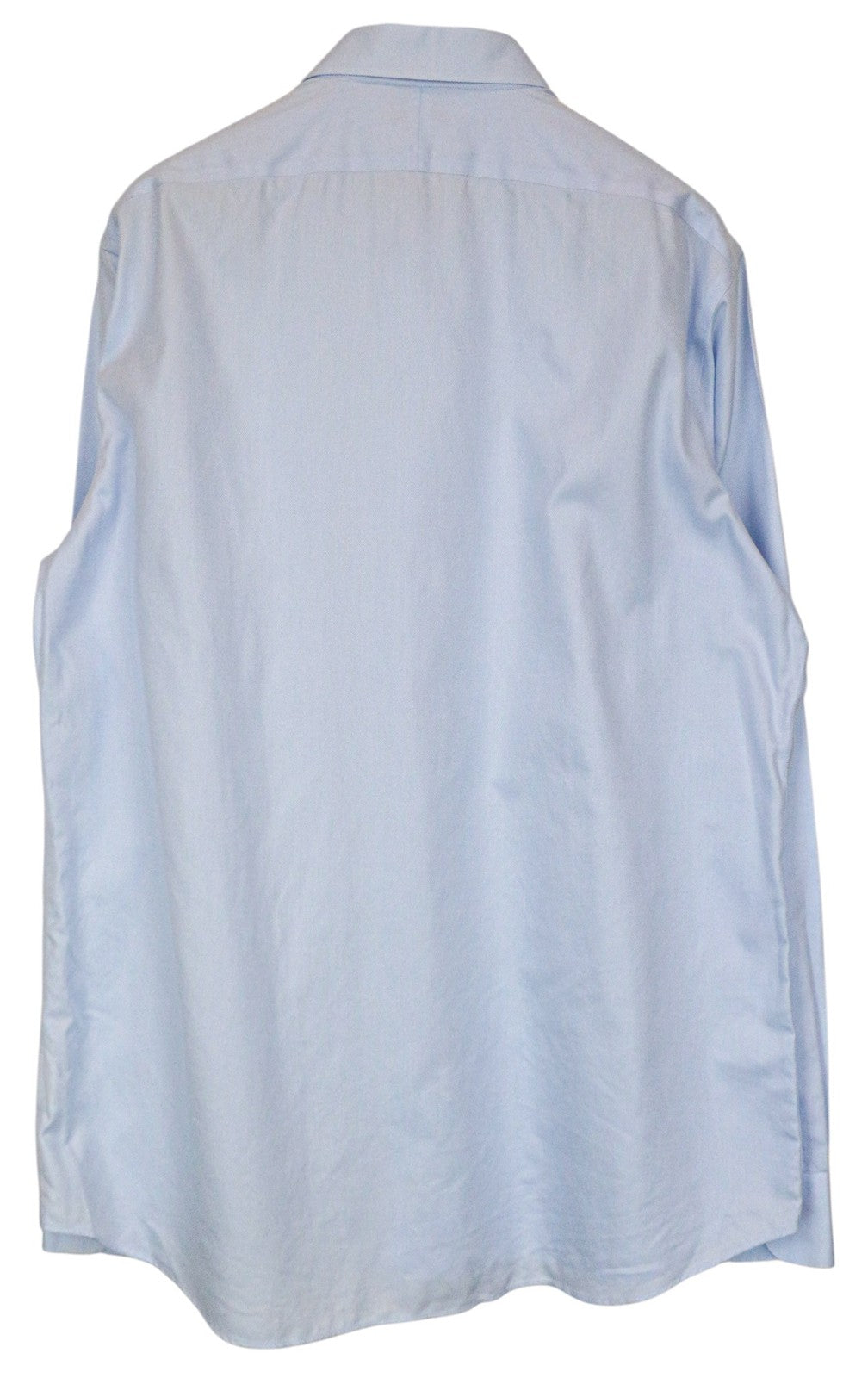 SUITSUPPLY Men Shirt 45-7/17 3/4L Slim Fit Formal Button-Up Blue Pure Cotton