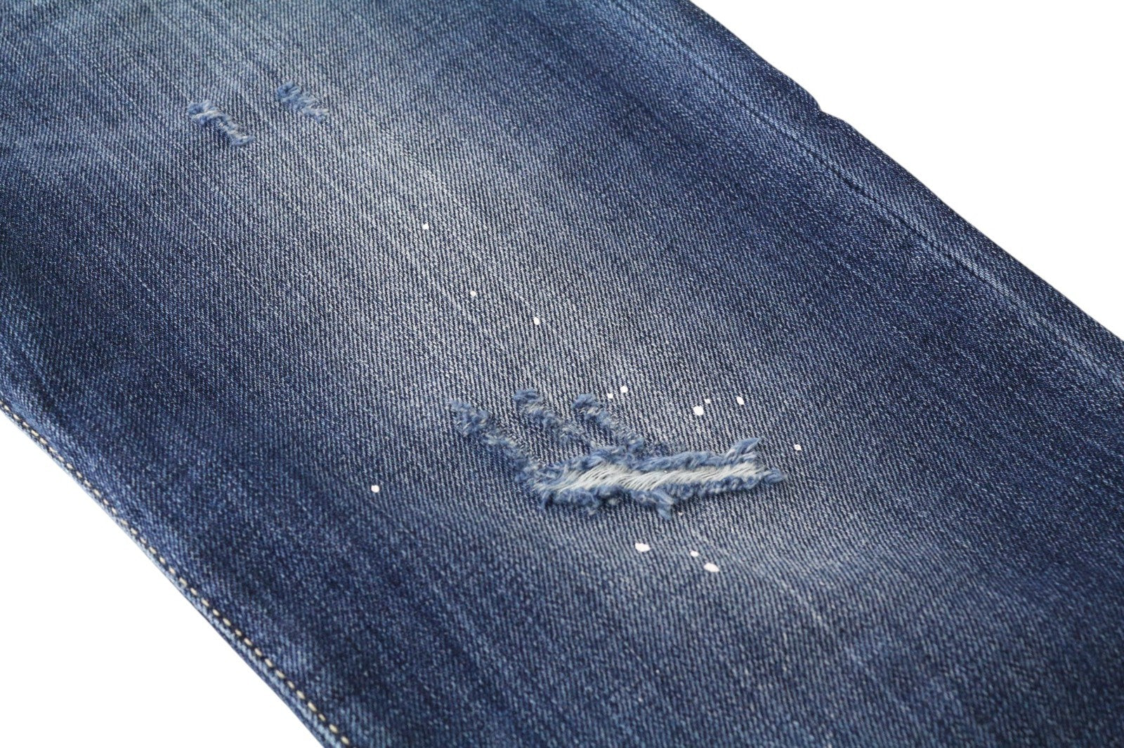 TAKESHY KUROSAWA TK 08 Men Jeans W32 Buttoned Blue Slim Distressed Non-Stretch