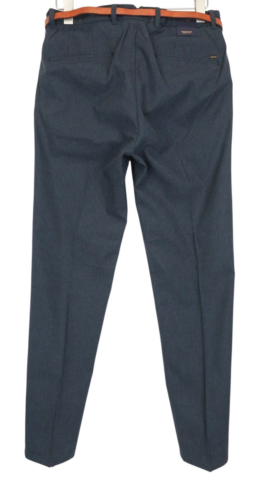 SCOTCH & SODA Stuart Men Trousers W31/L34 Grey Slim Fitted Melange Non-Stretch