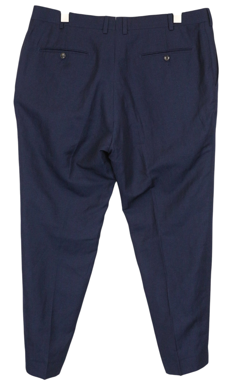 SUITSUPPLY Soho Men Trousers UK48R Blue Slim Melange Flat-Front Wool Linen