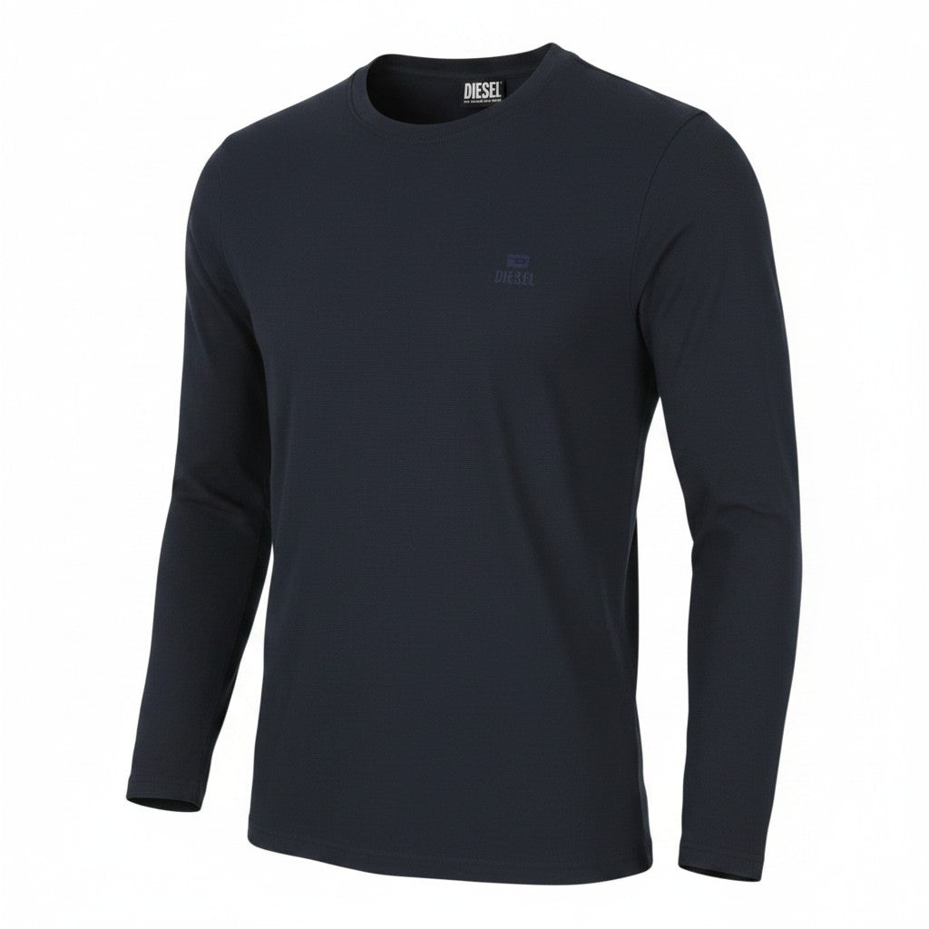 DIESEL T-Diego-Long-A-R-HD-New Men T-Shirt L Dark Blue Crew Neck Pull On