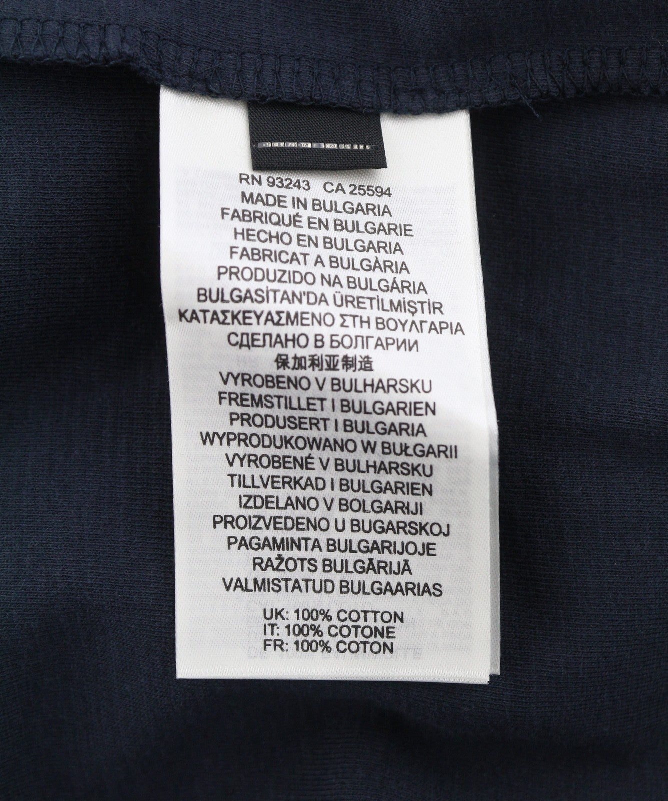 DIESEL T-Diego-Long-A-R-HD-New Men T-Shirt L Dark Blue Crew Neck Pull On