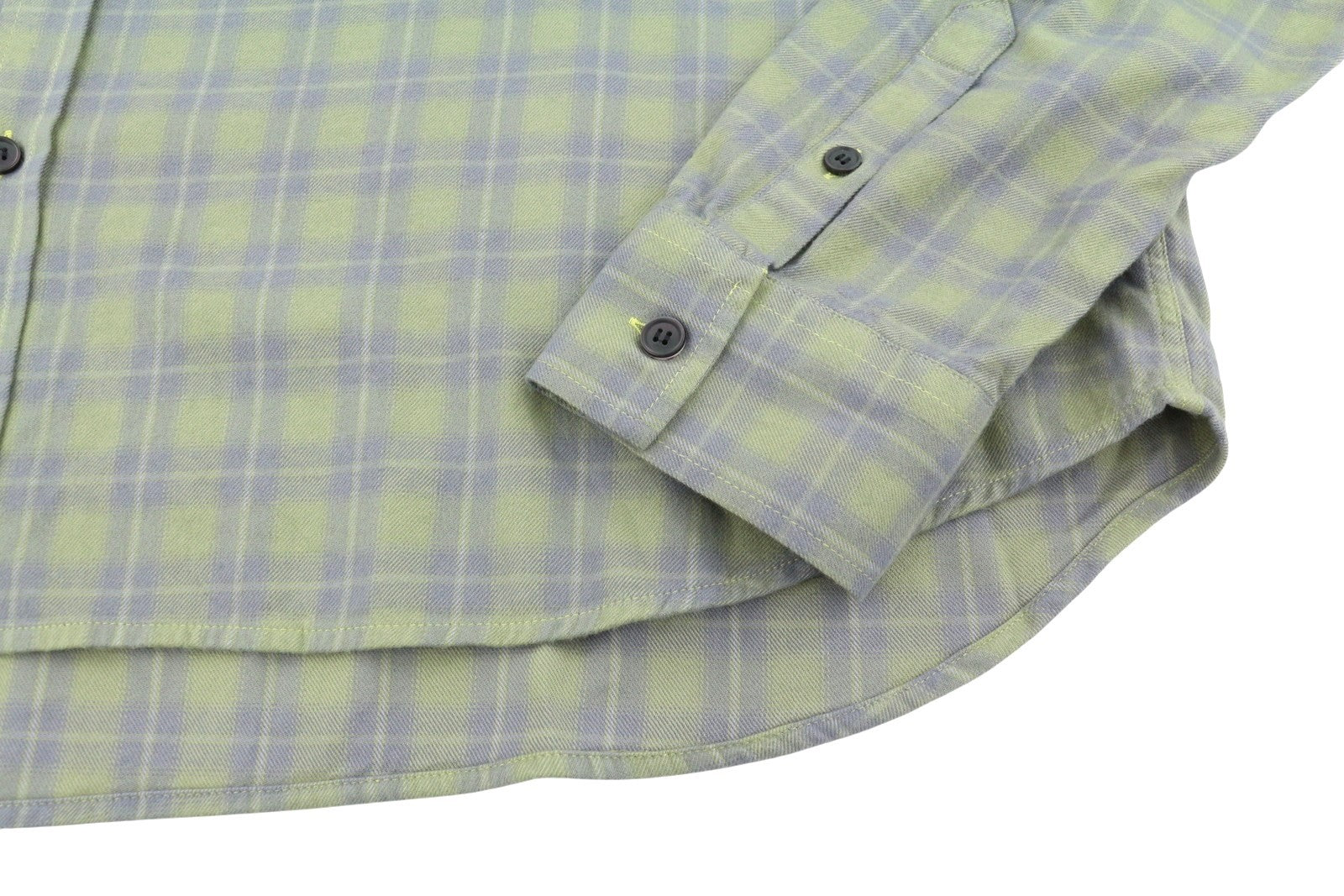 DIESEL S-Dewny-Hood-B Men Shirt 50 Green Plaid Flannel Hooded Overshirt RRP275