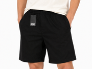 DIESEL P-Fergshort-Plain Men Shorts 54 W36 Black Elastic Drawstring Waist RRP175