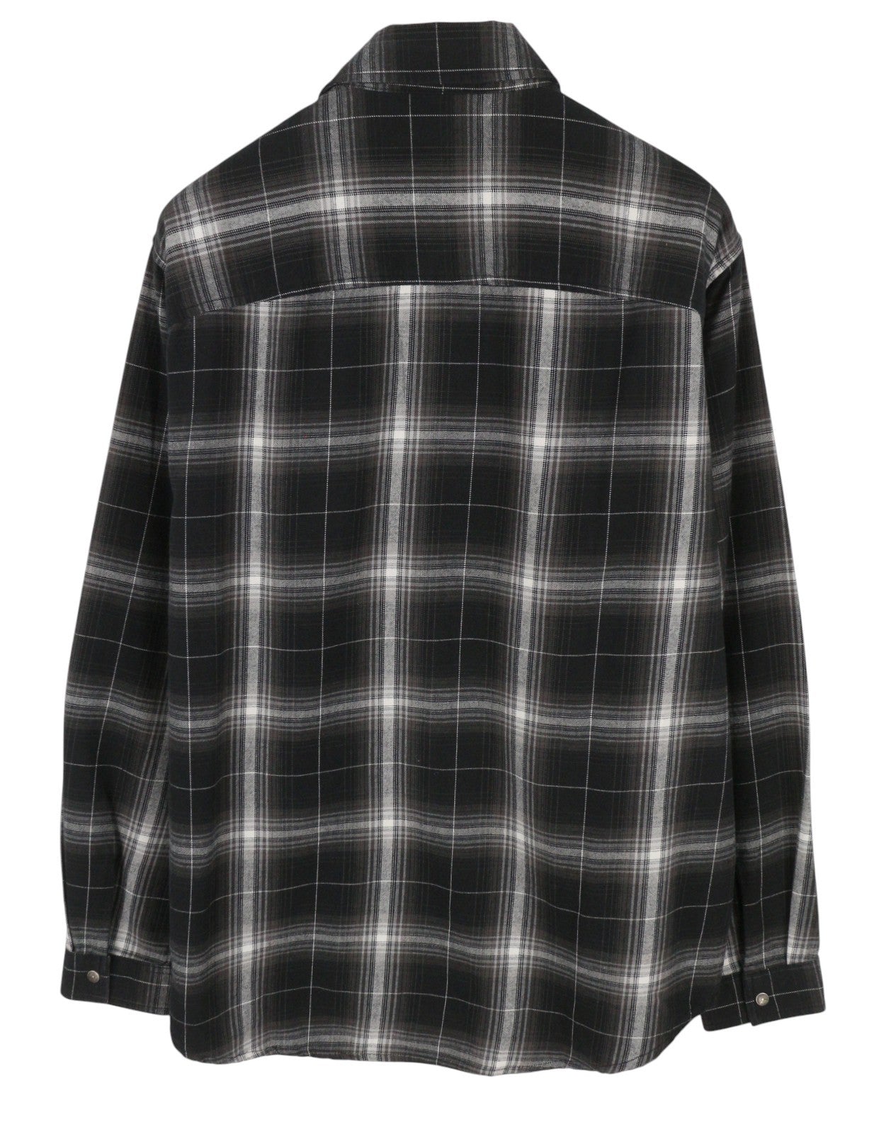 DIESEL S-Simply-A Men Shirt 50 Black Flannel Plaid Thick Overshirt RRP195