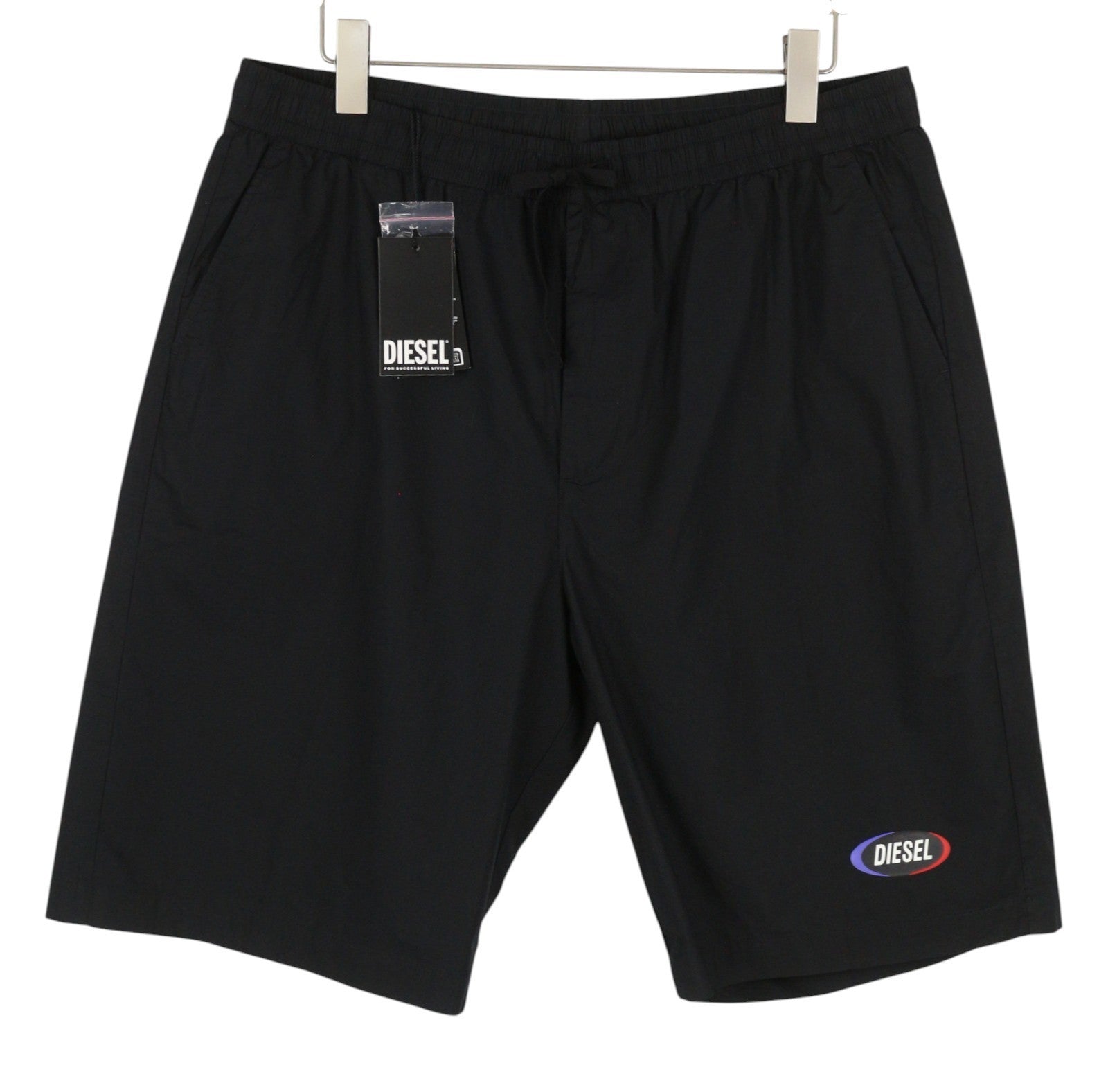 DIESEL P-Ferg-Out-New Men Shorts 54 W37 Black Elastic Drawstring Waist RRP120