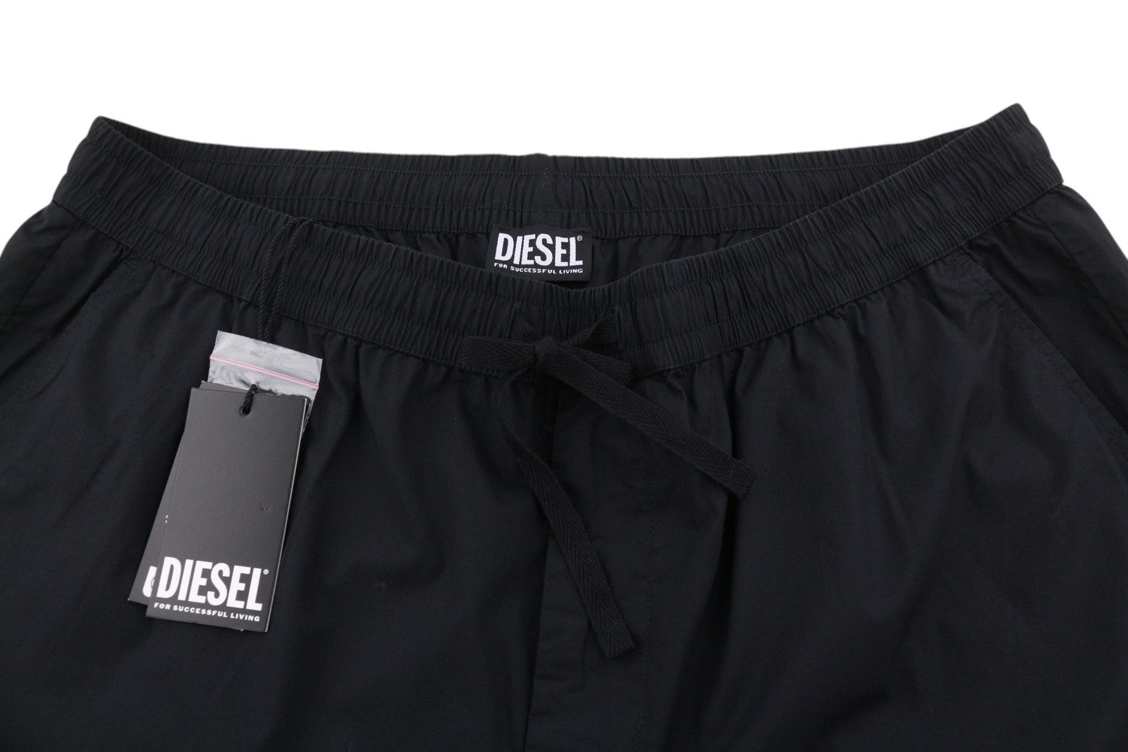 DIESEL P-Ferg-Out-New Men Shorts 54 W37 Black Elastic Drawstring Waist RRP120
