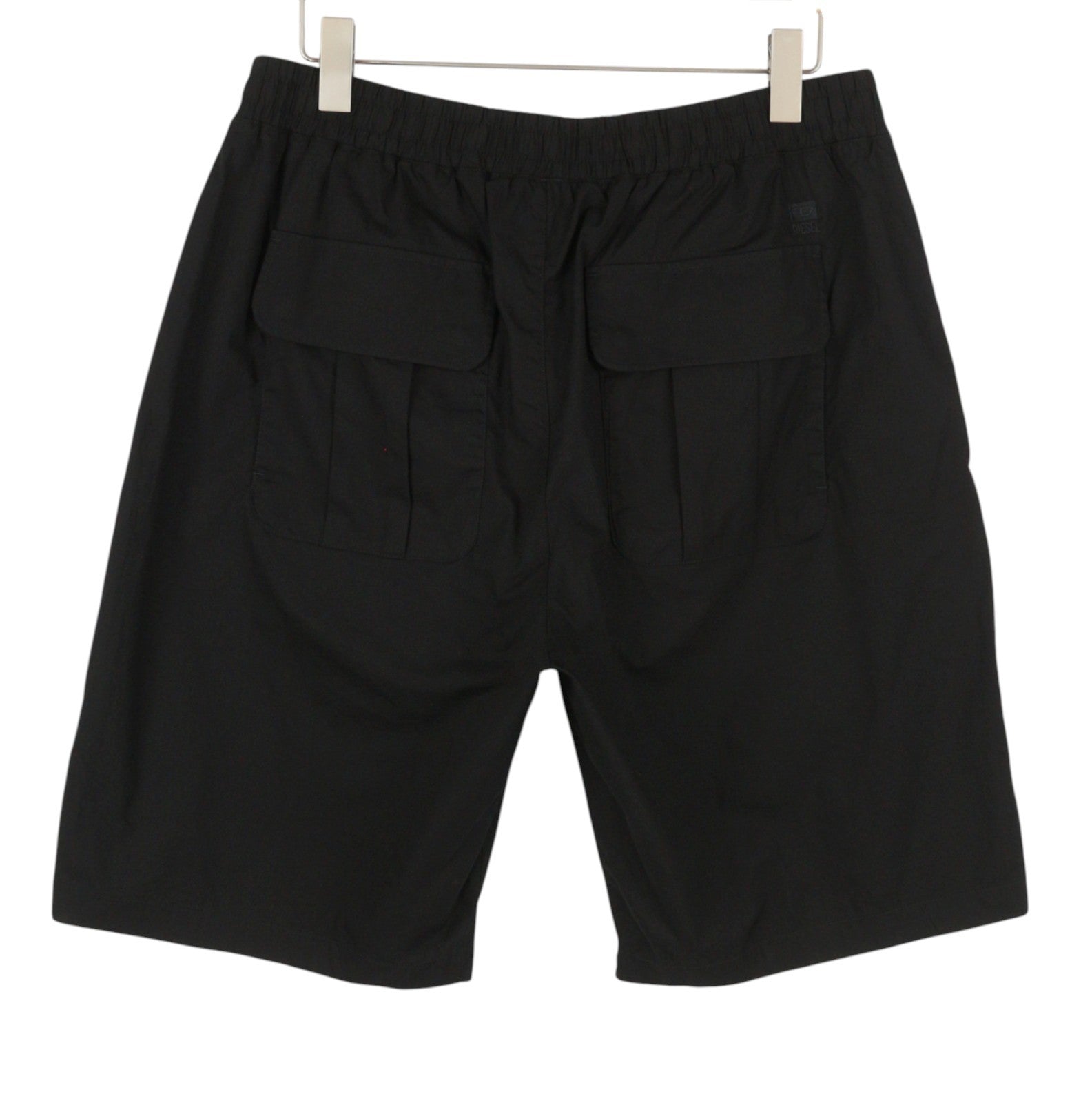 DIESEL P-Fergshort-Plain Men Shorts 52 W34 Black Elastic Drawstring Waist RRP175