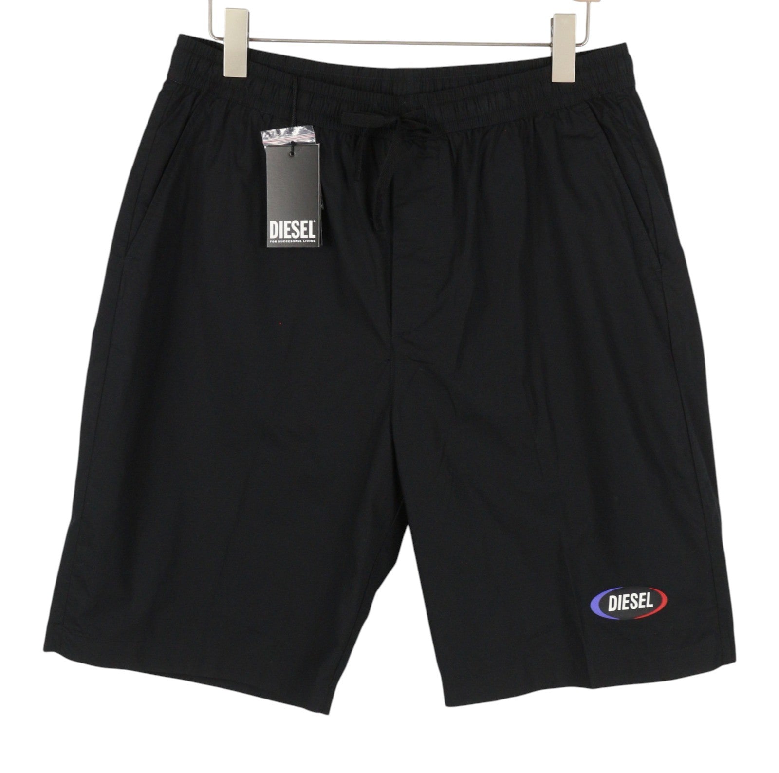 DIESEL P-Ferg-Out-New Men Shorts 54 W37 Black Elastic Drawstring Waist RRP120