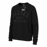 DIESEL S-Gir-Crewneck OTB Men Sweatshirt XL Black Cotton Crew Pull On RRP175
