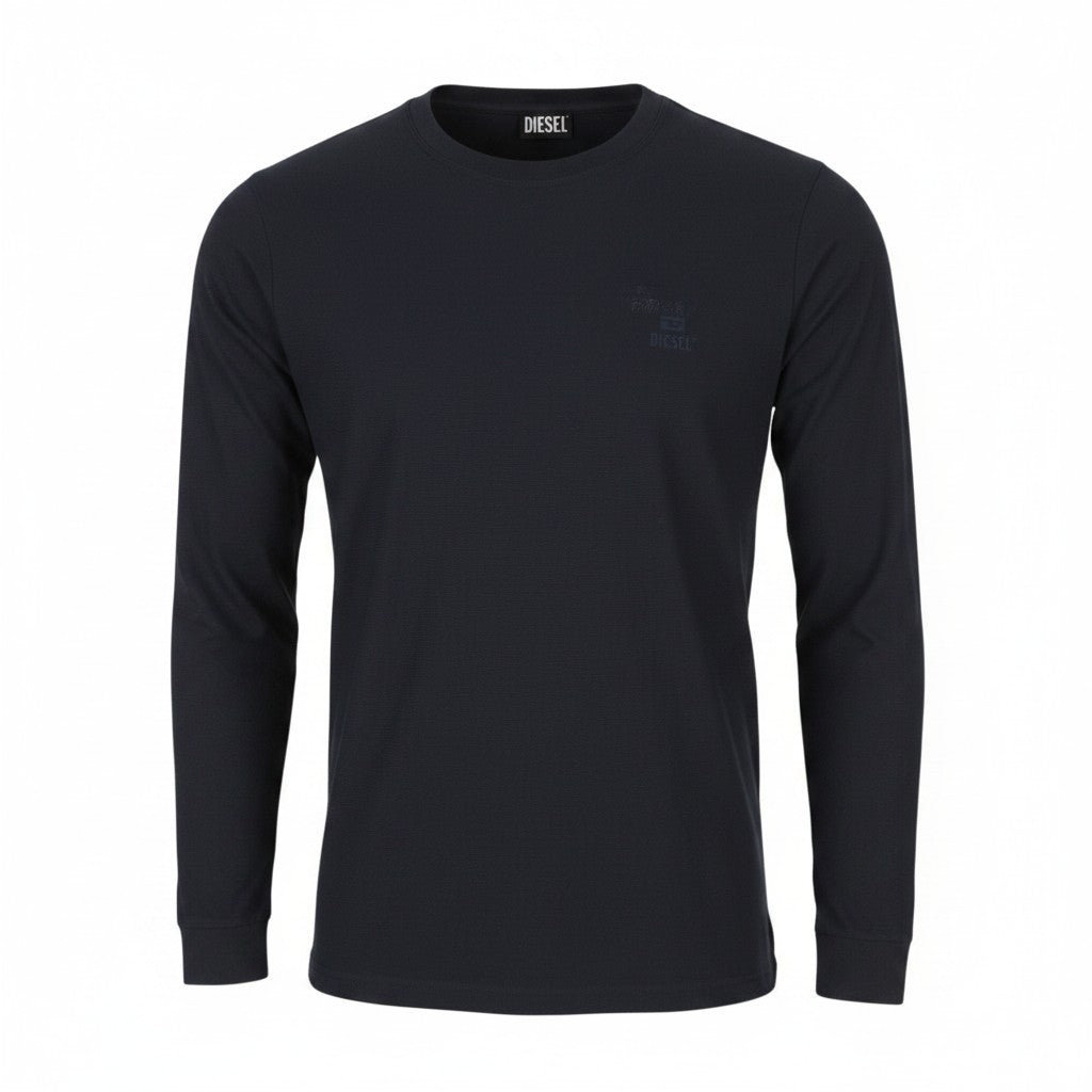 DIESEL T-Diego-Long-A-R-HD-New Men T-Shirt XL Dark Blue Crew Neck Pull On