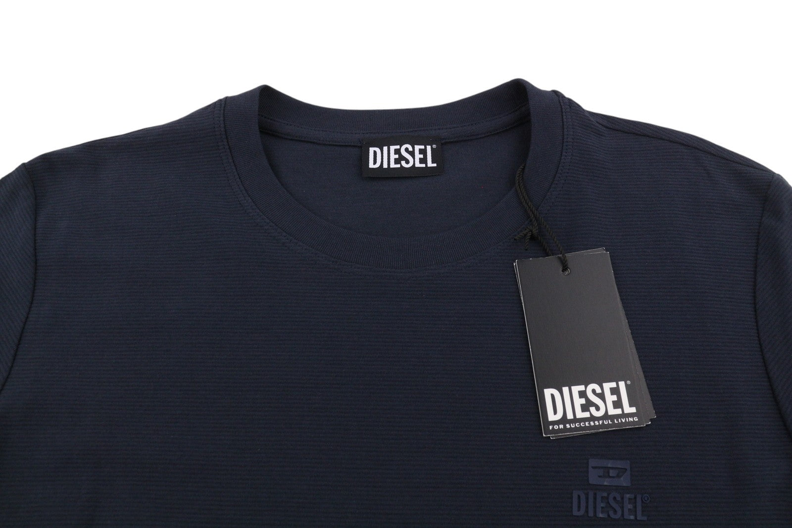 DIESEL T-Diego-Long-A-R-HD-New Men T-Shirt XL Dark Blue Crew Neck Pull On