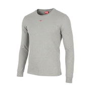 DIESEL T-Just-LS-D Men T-Shirt M Grey Melange Crew Neck Long Sleeve