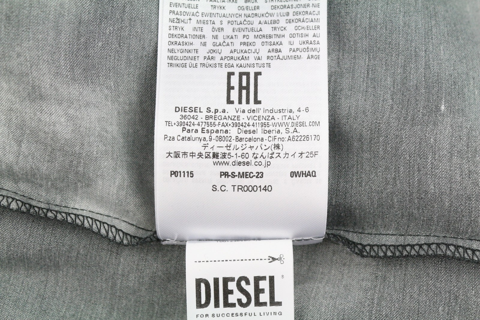 DIESEL PR-S-Mec-23 Men Shirt 52 Black All-Over Graphic Print Unisex RRP175
