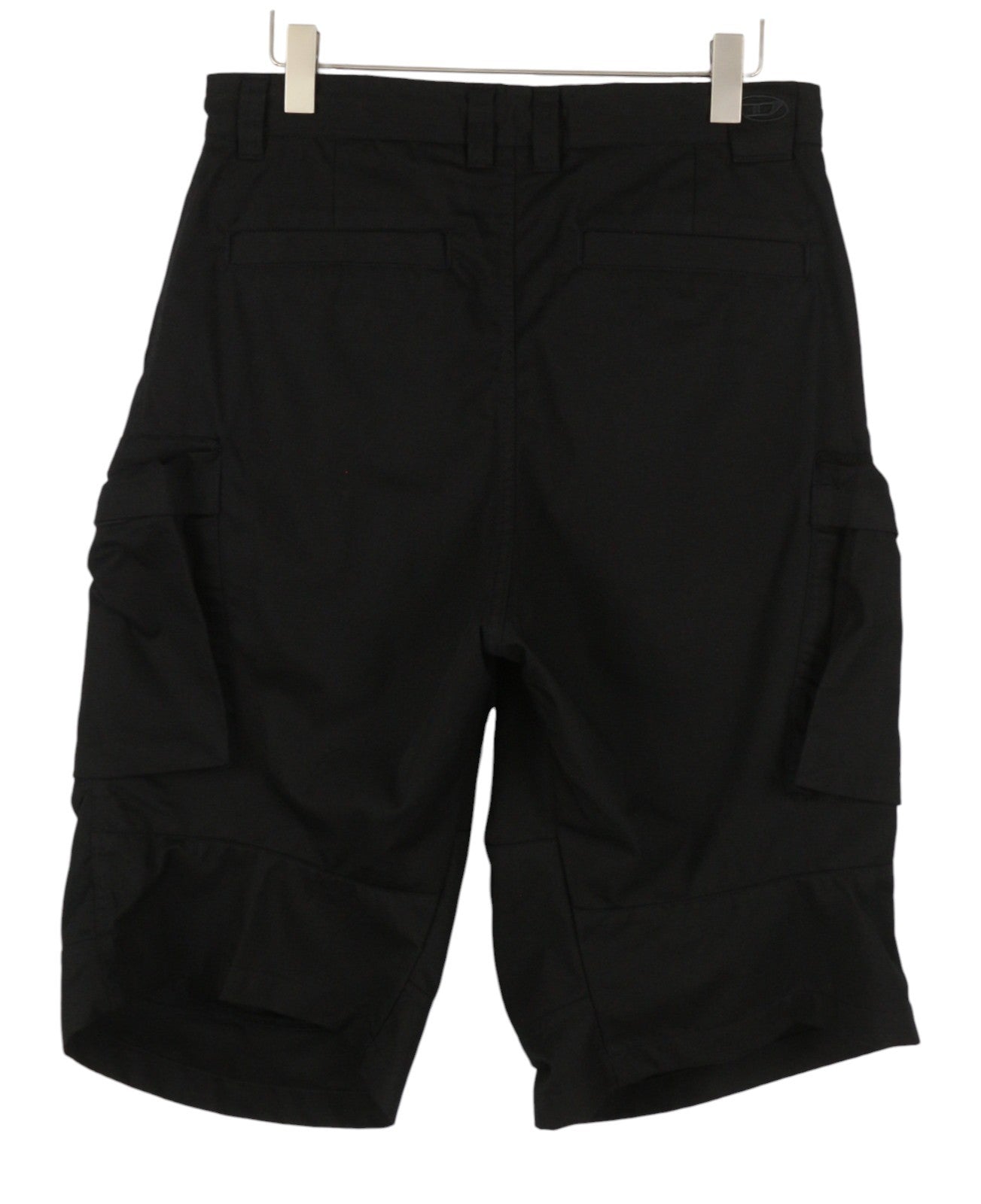 DIESEL P-Arne-Short-A Men Shorts 50 W34 Black Darts At Knees Cargo RRP250