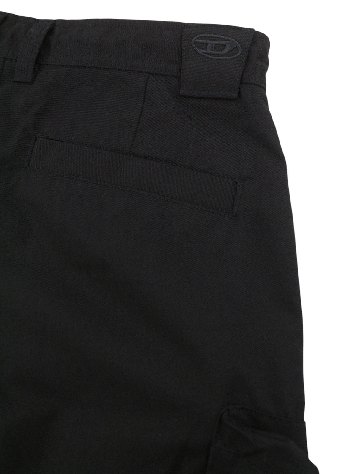 DIESEL P-Arne-Short-A Men Shorts 50 W34 Black Darts At Knees Cargo RRP250