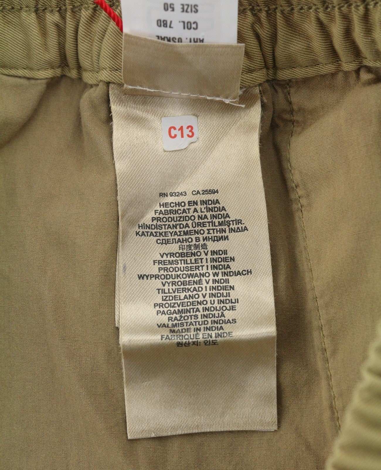 DIESEL P-Beeck-Short Men Shorts 50 W33 Brown Elastic Waist Cargo RRP195