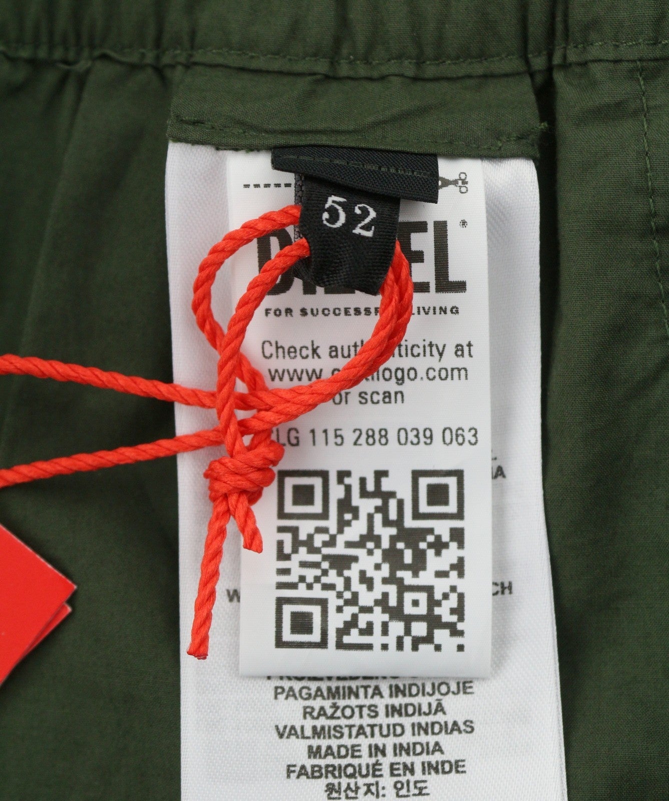 DIESEL P-Ferg-Out-New Men Shorts 52 W36 Khaki Green Elastic Waist RRP120