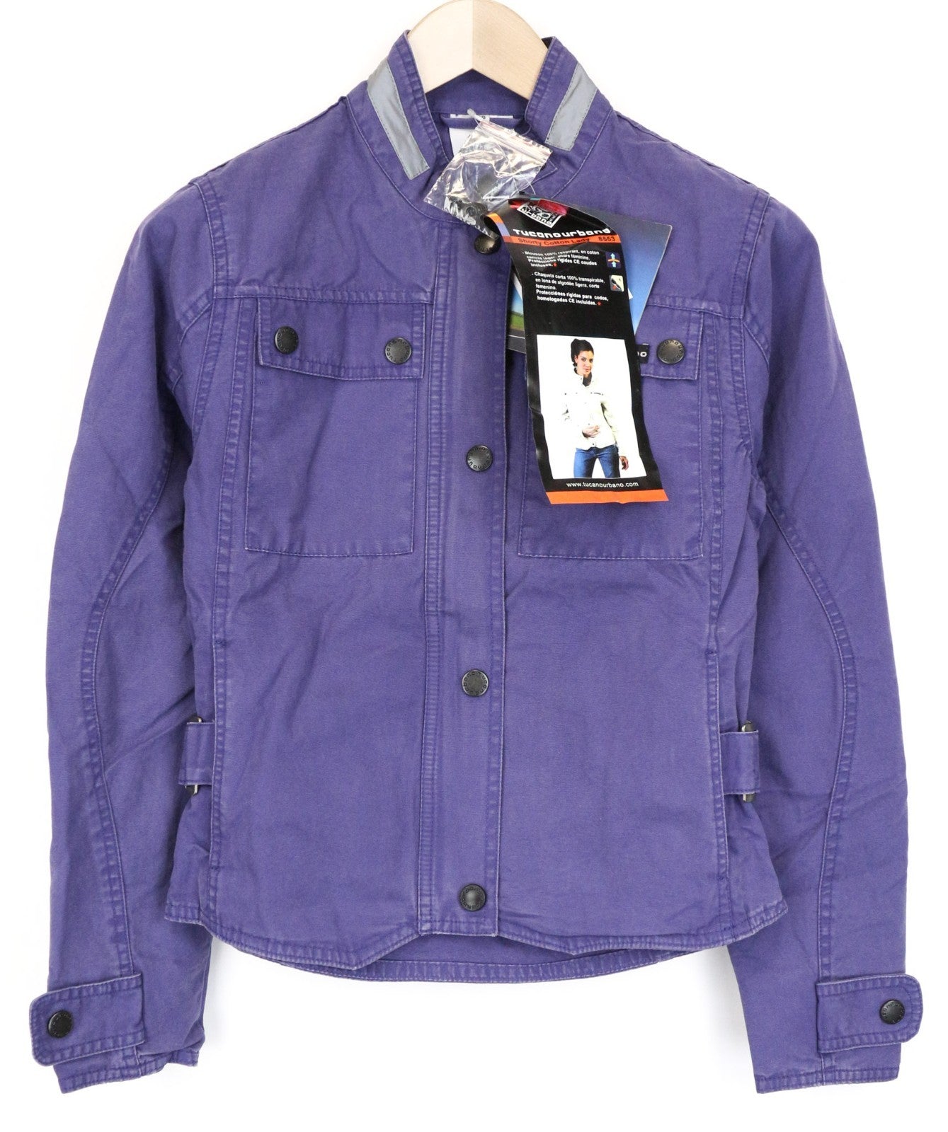 TUCANO URBANO Shorty Cotton Women Jacket IT38 XS Purple Scooter Armour Light