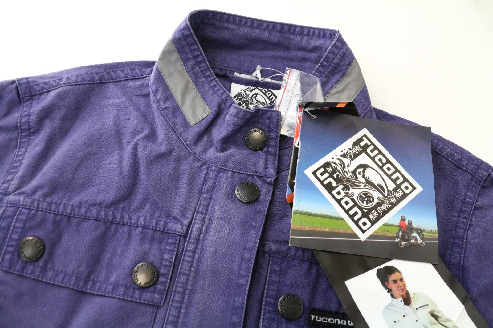 TUCANO URBANO Shorty Cotton Women Jacket IT38 XS Purple Scooter Armour Light
