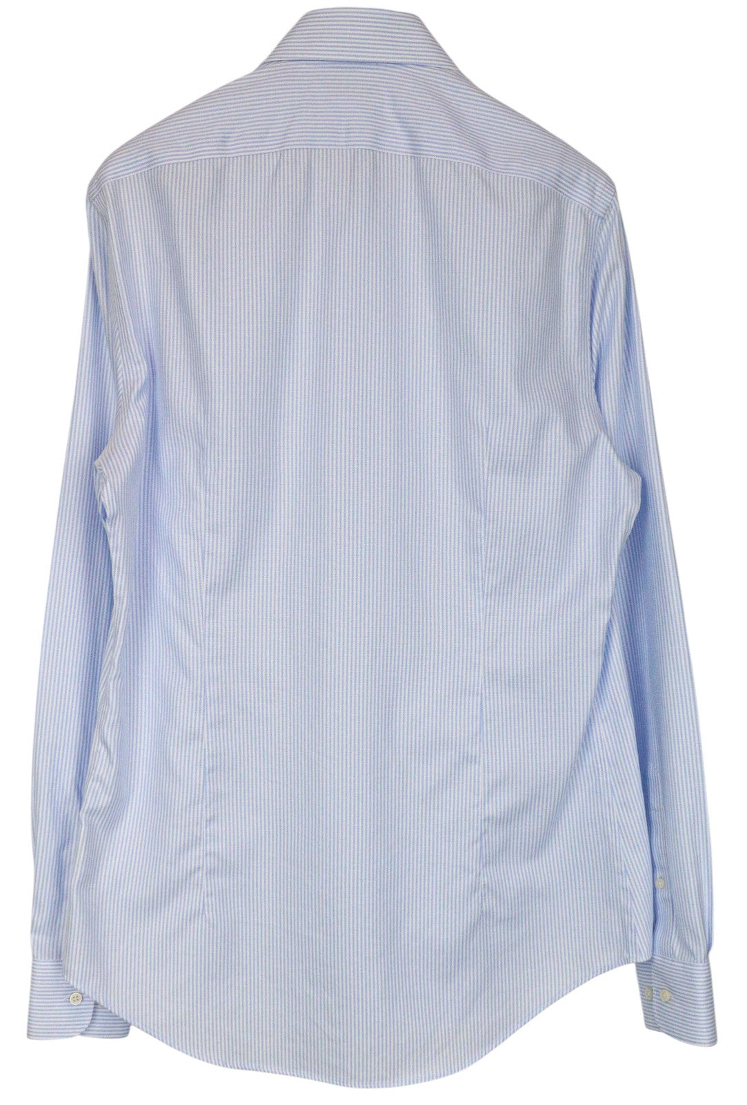 SUITSUPPLY Men Shirt 41L/16L Extra Slim Blue Pure Cotton Striped Pattern