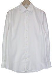 SUITSUPPLY Traveller Men Shirt 39/15 1/2 Slim Long Sleeve Formal White Cotton