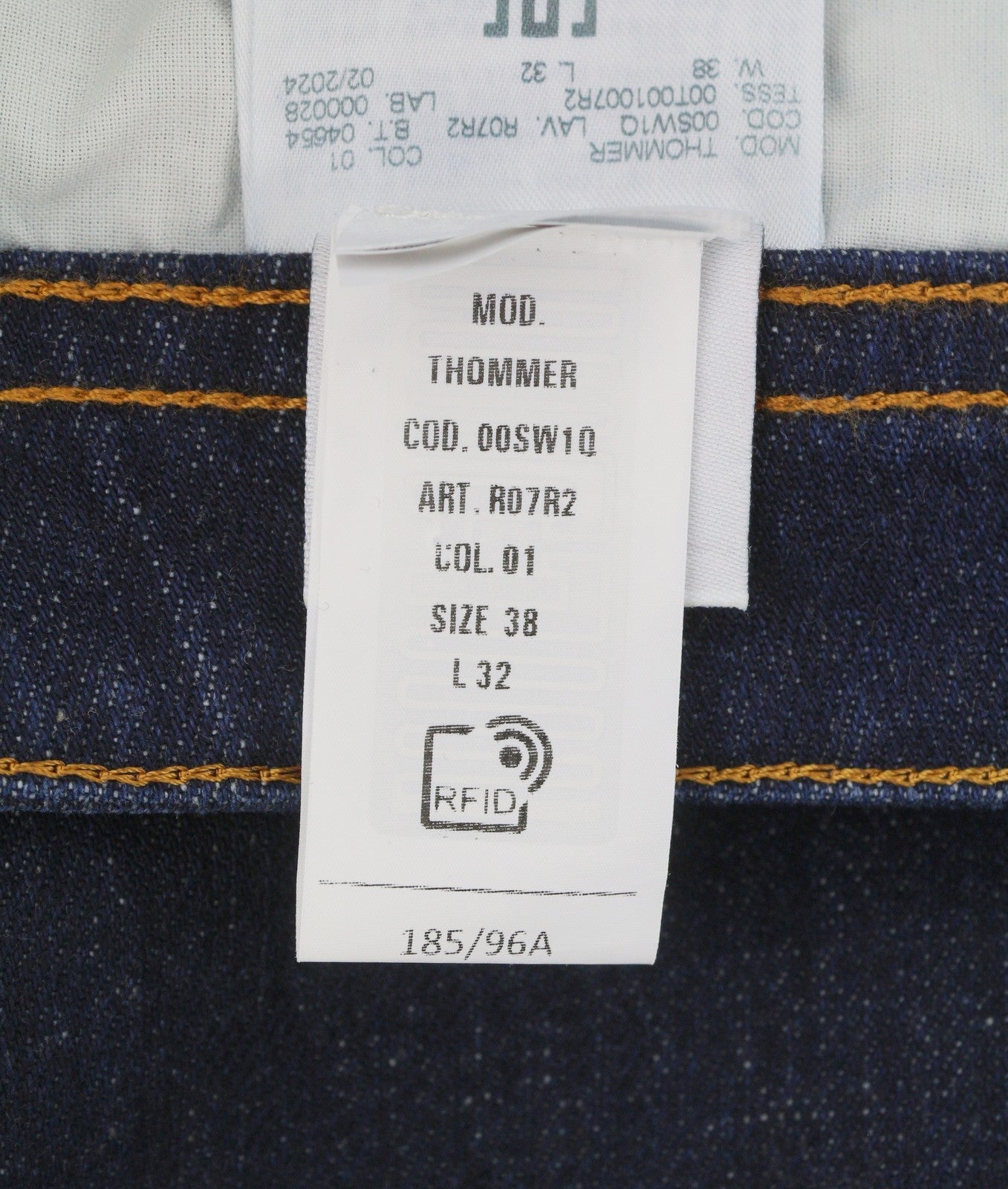 DIESEL Thommer R07R2 Men Jeans W38/L32 Dark Blue Slim Fit Low Waist RRP150