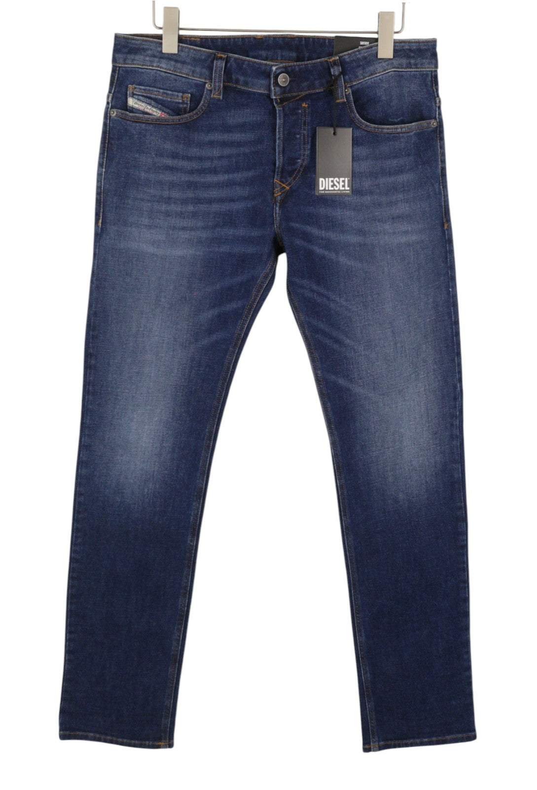 DIESEL Safado-X R608L Men Jeans W34/L34 Blue Faded Whiskers Straight RRP175