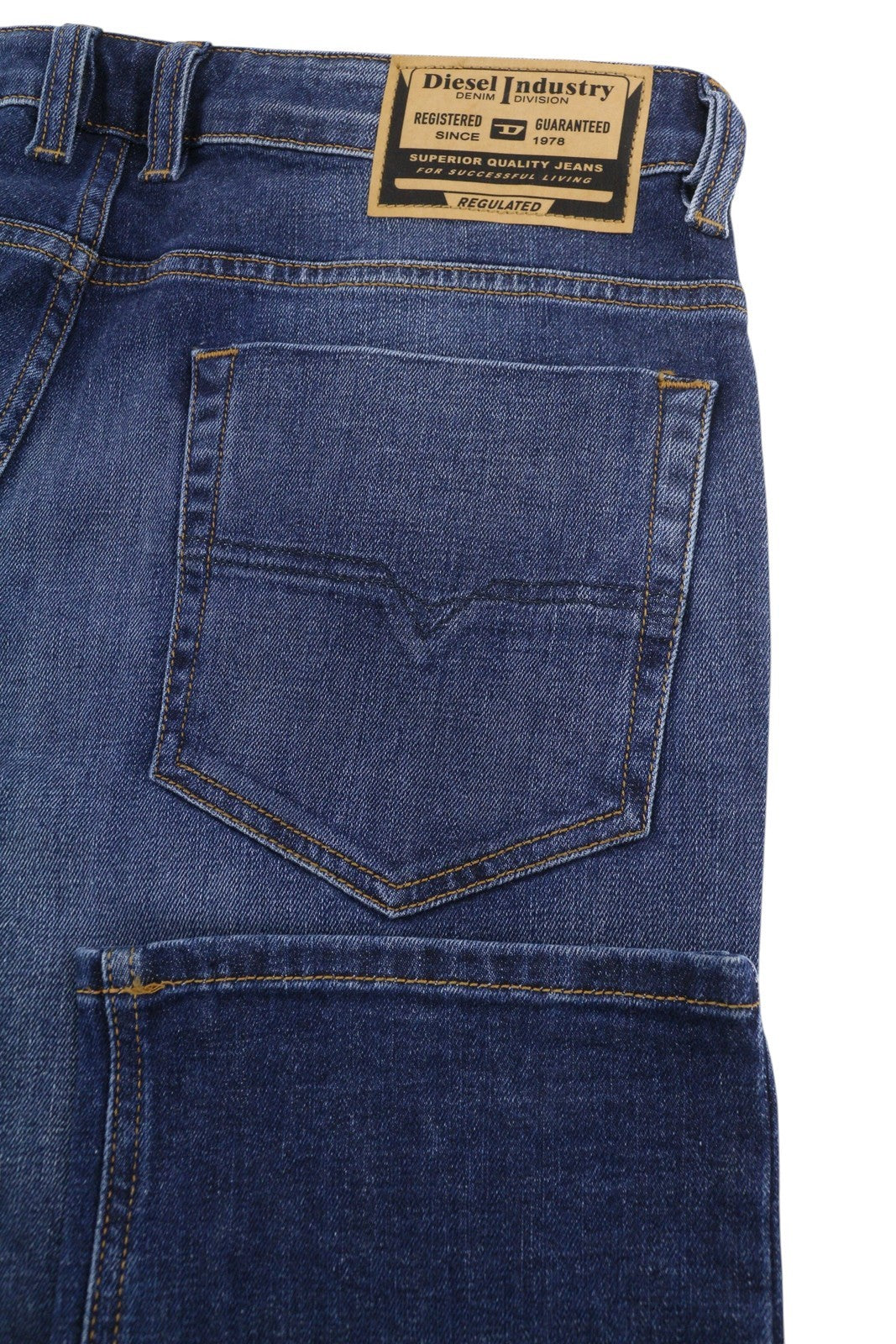 DIESEL Safado-X R608L Men Jeans W34/L34 Blue Faded Whiskers Straight RRP175