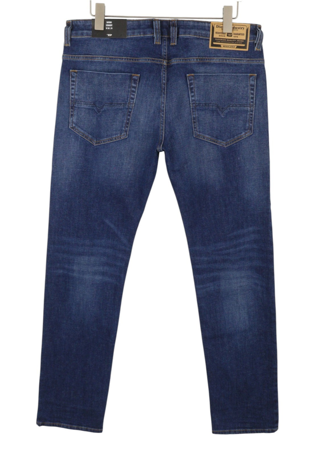 DIESEL Safado-X R608L Men Jeans W36/L34 Blue Faded Whiskers Straight RRP175