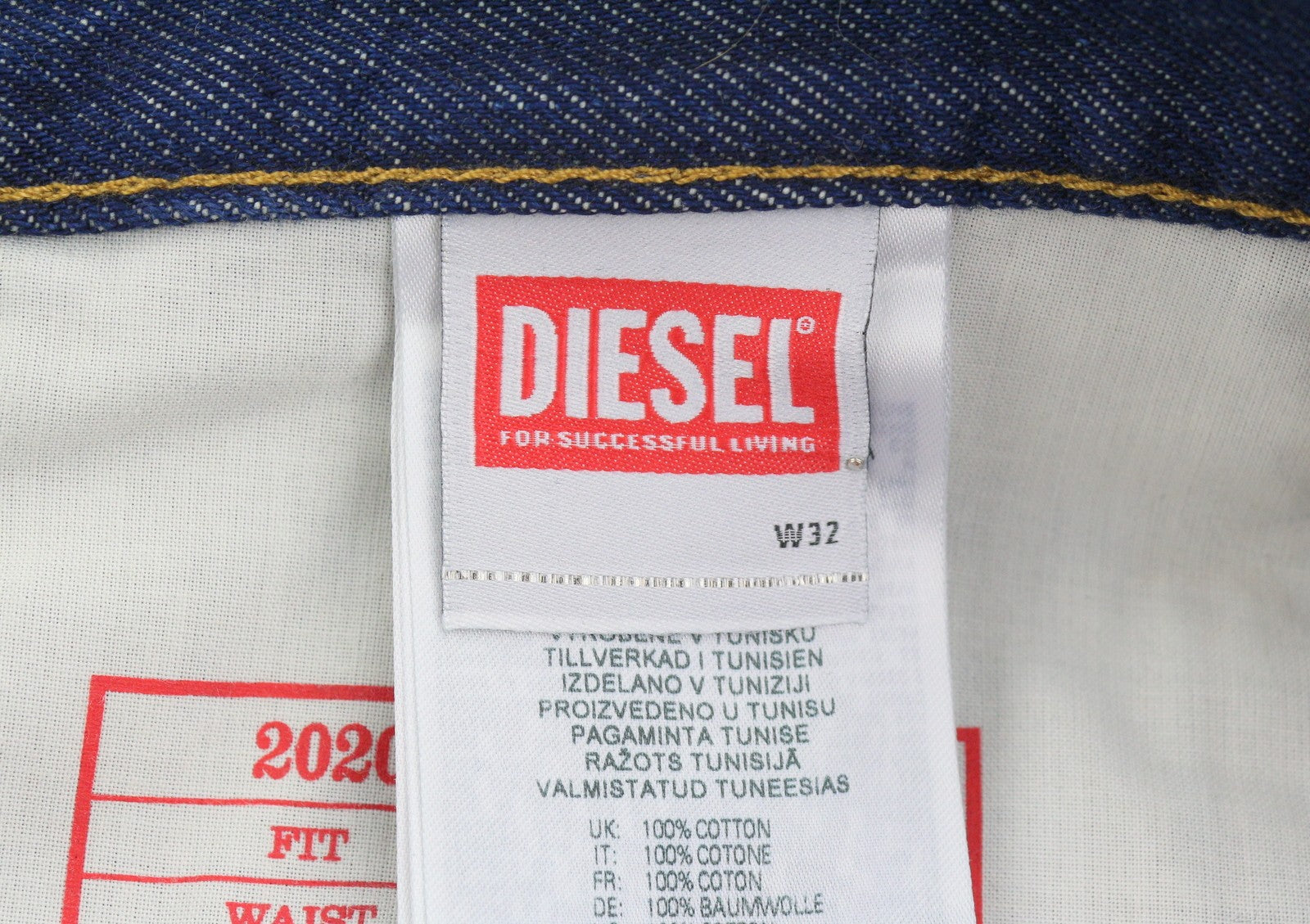DIESEL 2020 D-Viker Z9B85 Men Jeans W32/L34 Blue Regular Fit Straight Leg RRP150