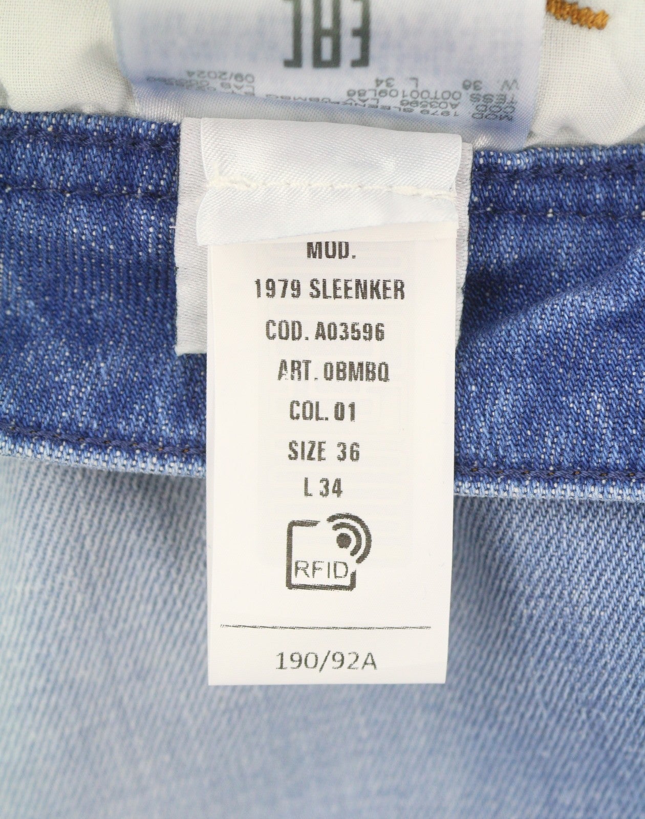 DIESEL 1979 Sleenker 0BMBQ Men Jeans W36/L34 Blue Skinny Fit Low Waist RRP175