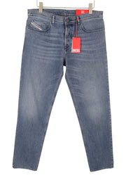 DIESEL 2023 D-Finitive 09H30 Men Jeans W34/L34 Blue Faded Regular Tapered RRP150