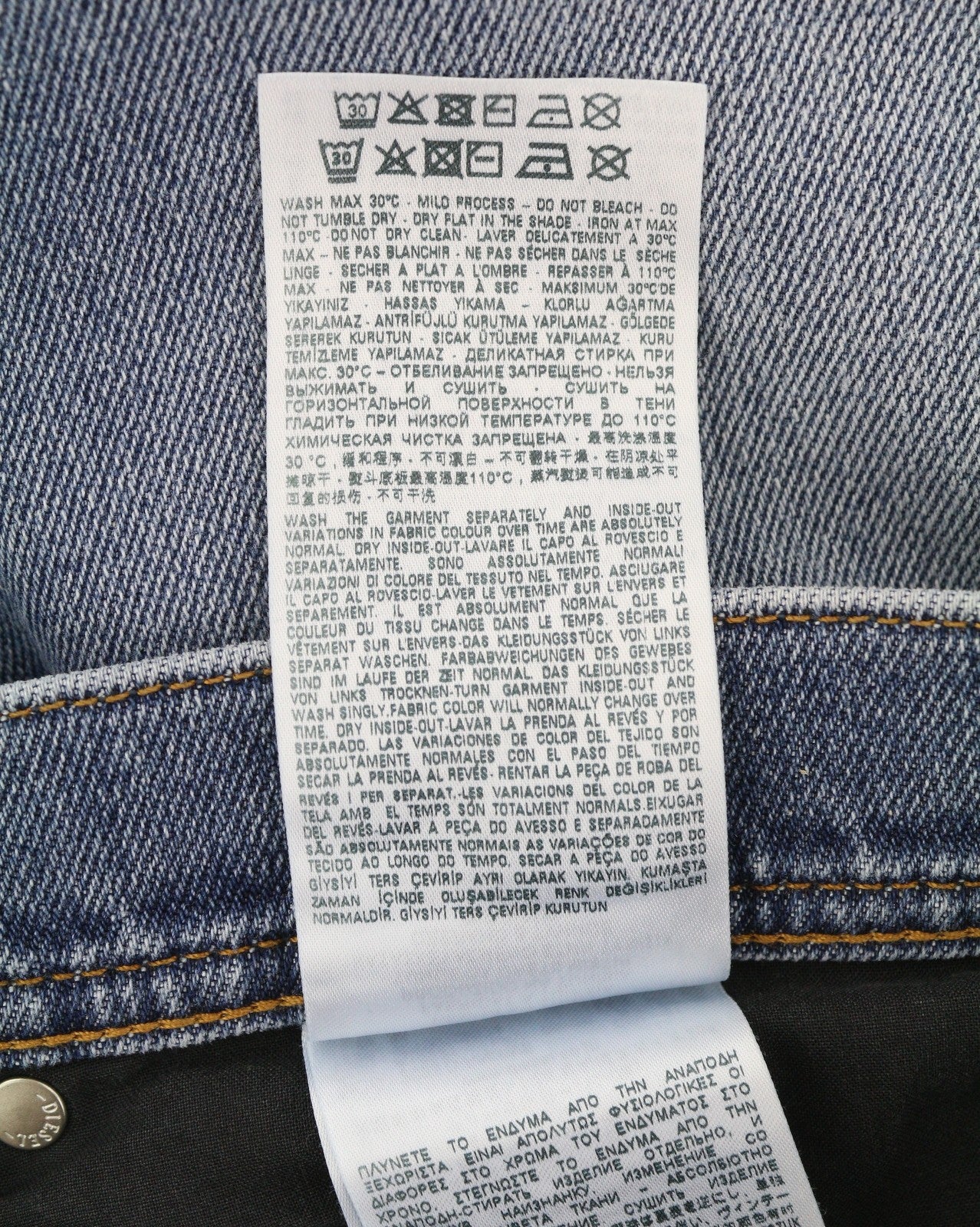 DIESEL 2023 D-Finitive 09H30 Men Jeans W34/L34 Blue Faded Regular Tapered RRP150