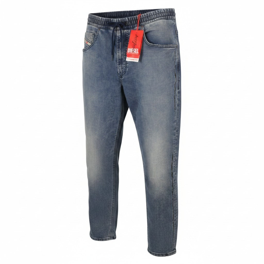 DIESEL 2030 D-Krooley Jogg 09K64 Men Jeans W36 Blue Faded Distress RRP325
