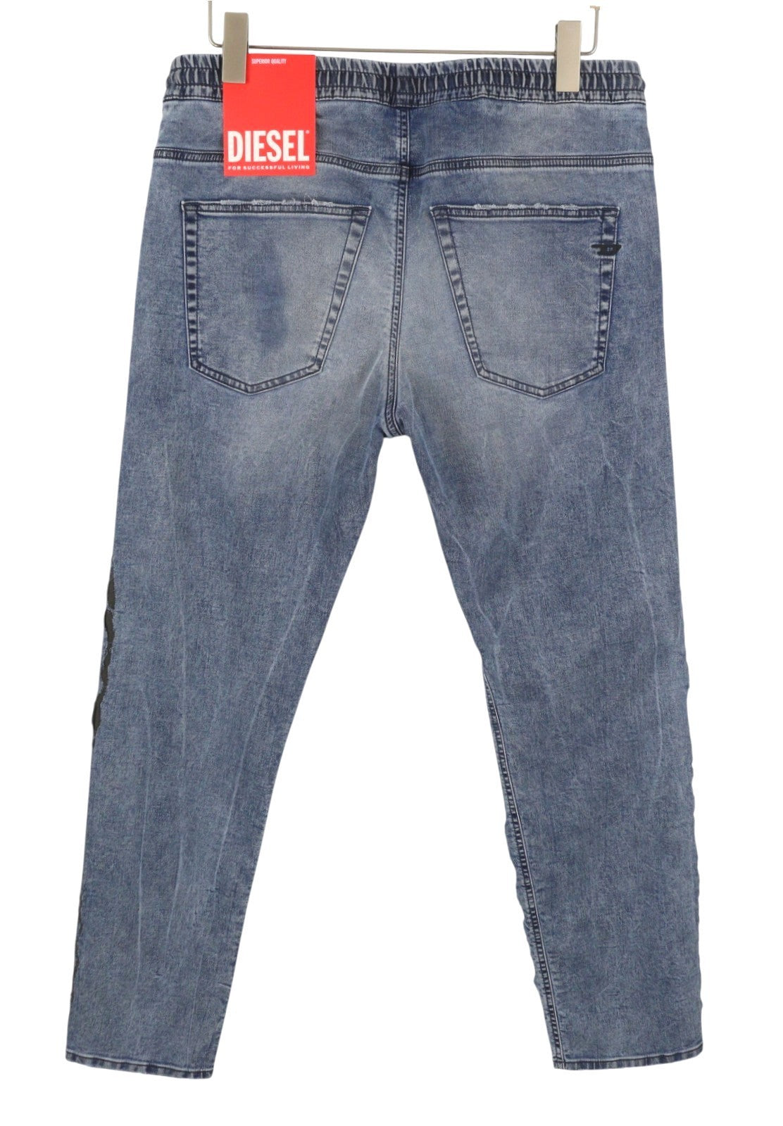 DIESEL 2030 D-Krooley Jogg 09K64 Men Jeans W34 Blue Faded Distress RRP325