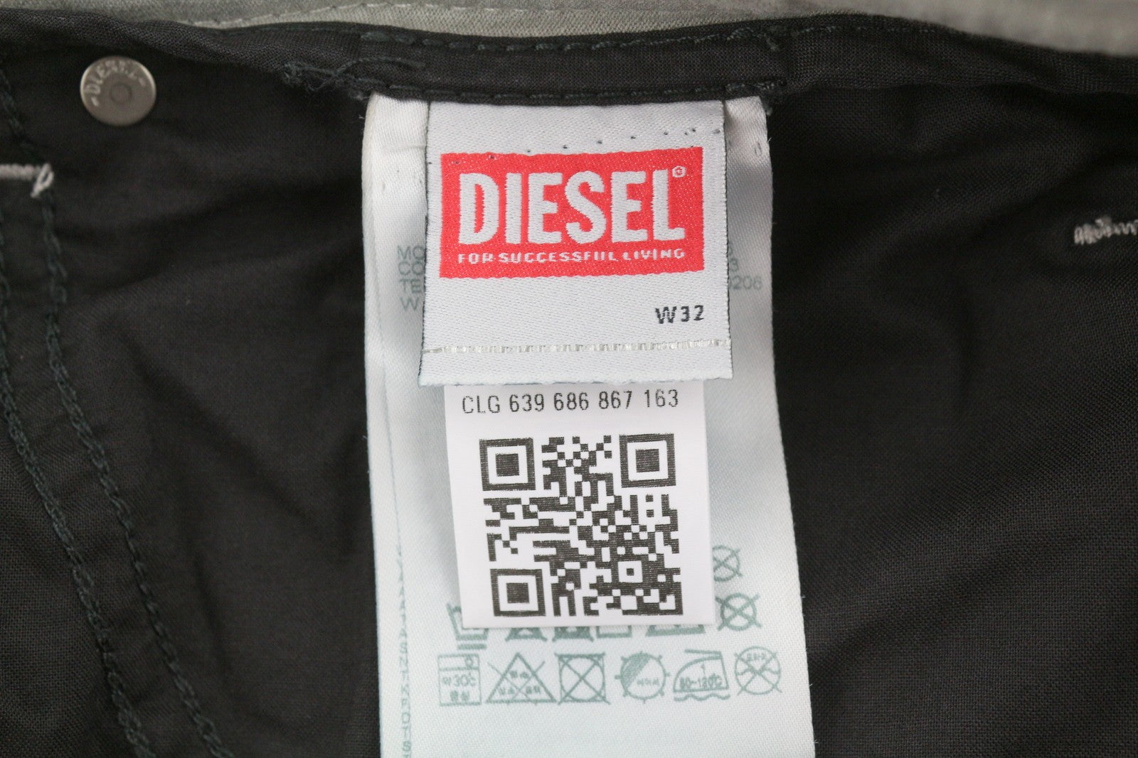 DIESEL 2032 D-Krooley-B Jogg 0670M Men Jeans W32 Grey Faded Stretch RRP275