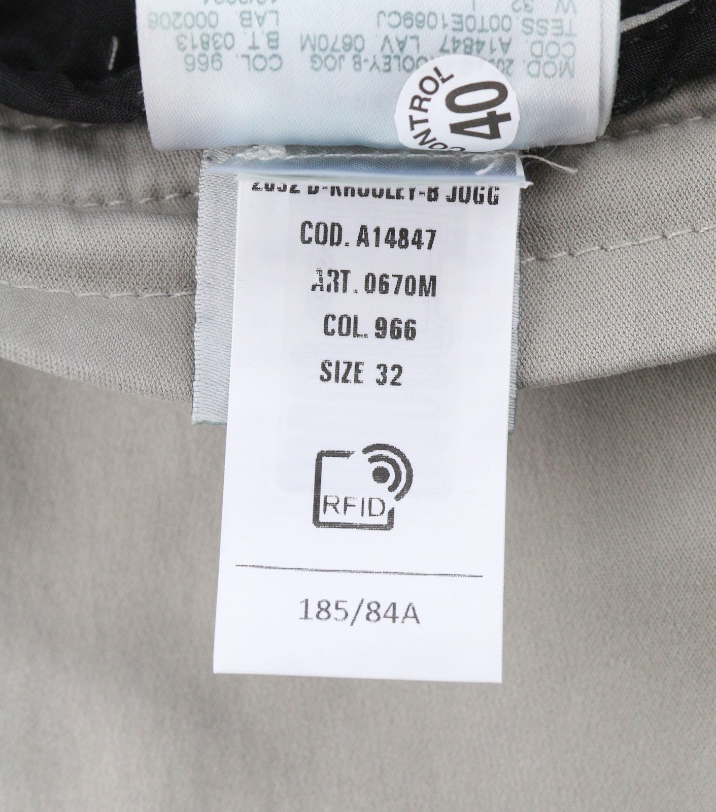 DIESEL 2032 D-Krooley-B Jogg 0670M Men Jeans W32 Grey Faded Stretch RRP275