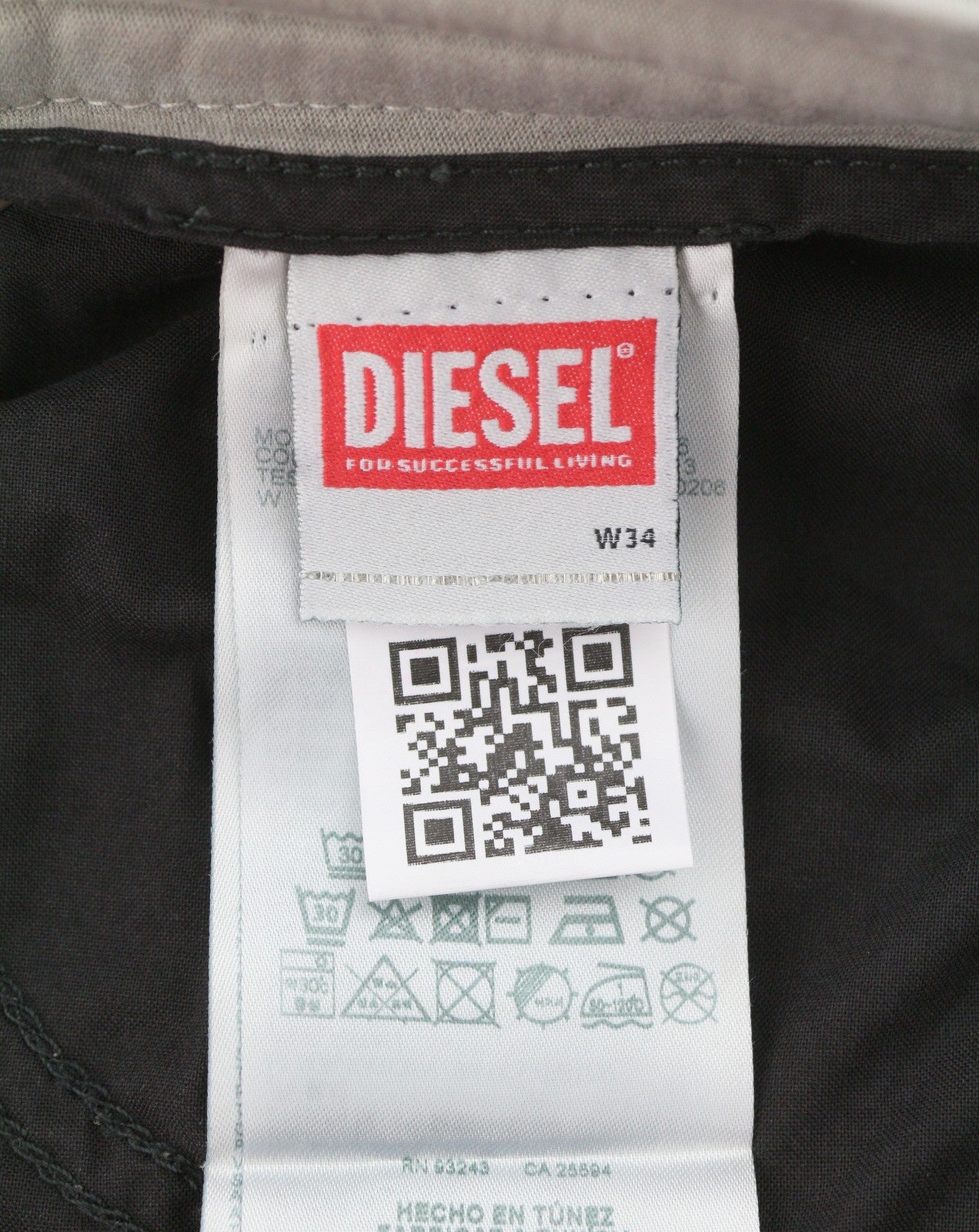DIESEL 2032 D-Krooley-B Jogg 0670M Men Jeans W34 Grey Faded Stretch RRP275