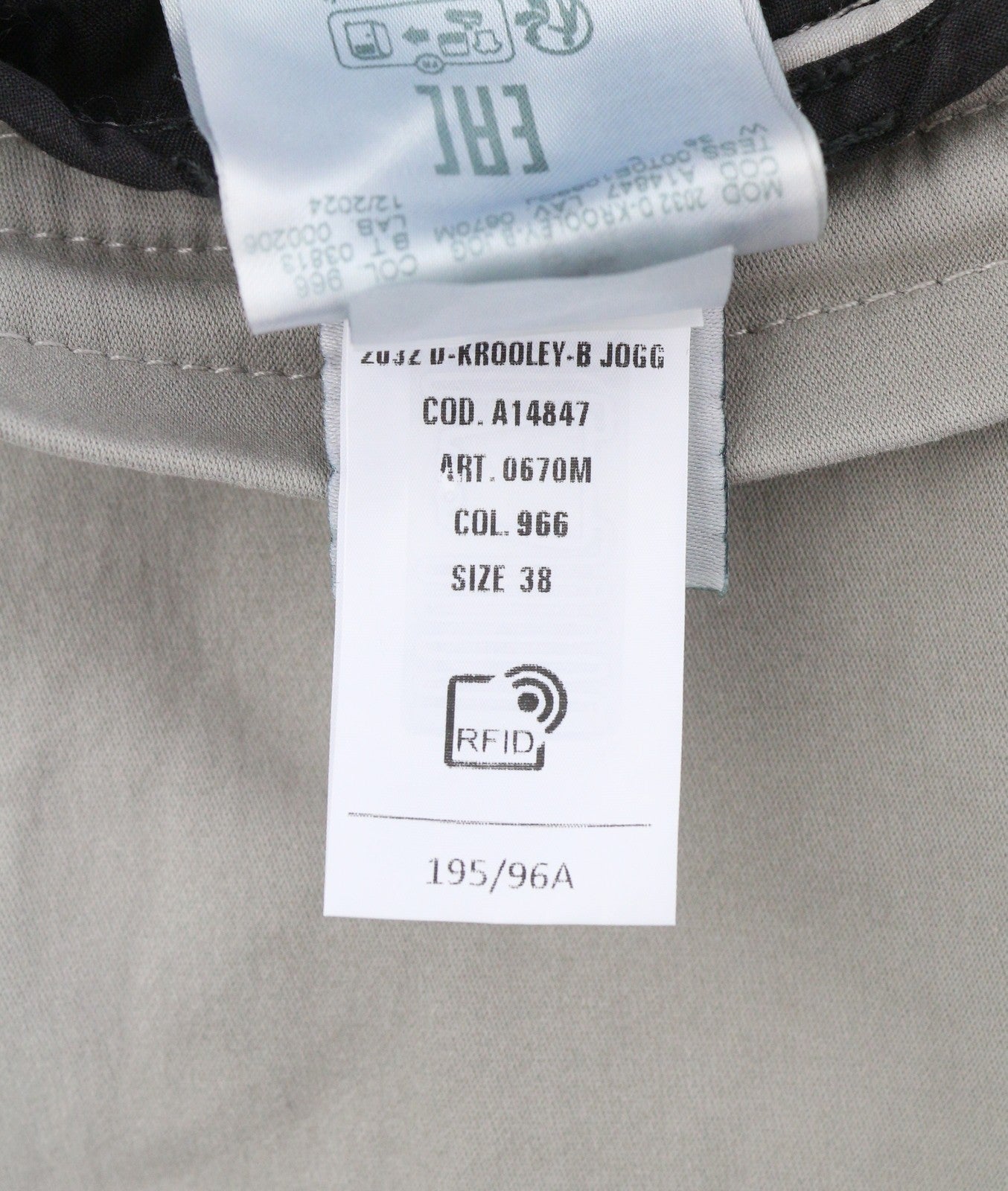DIESEL 2032 D-Krooley-B Jogg 0670M Men Jeans W38 Grey Faded Stretch RRP275