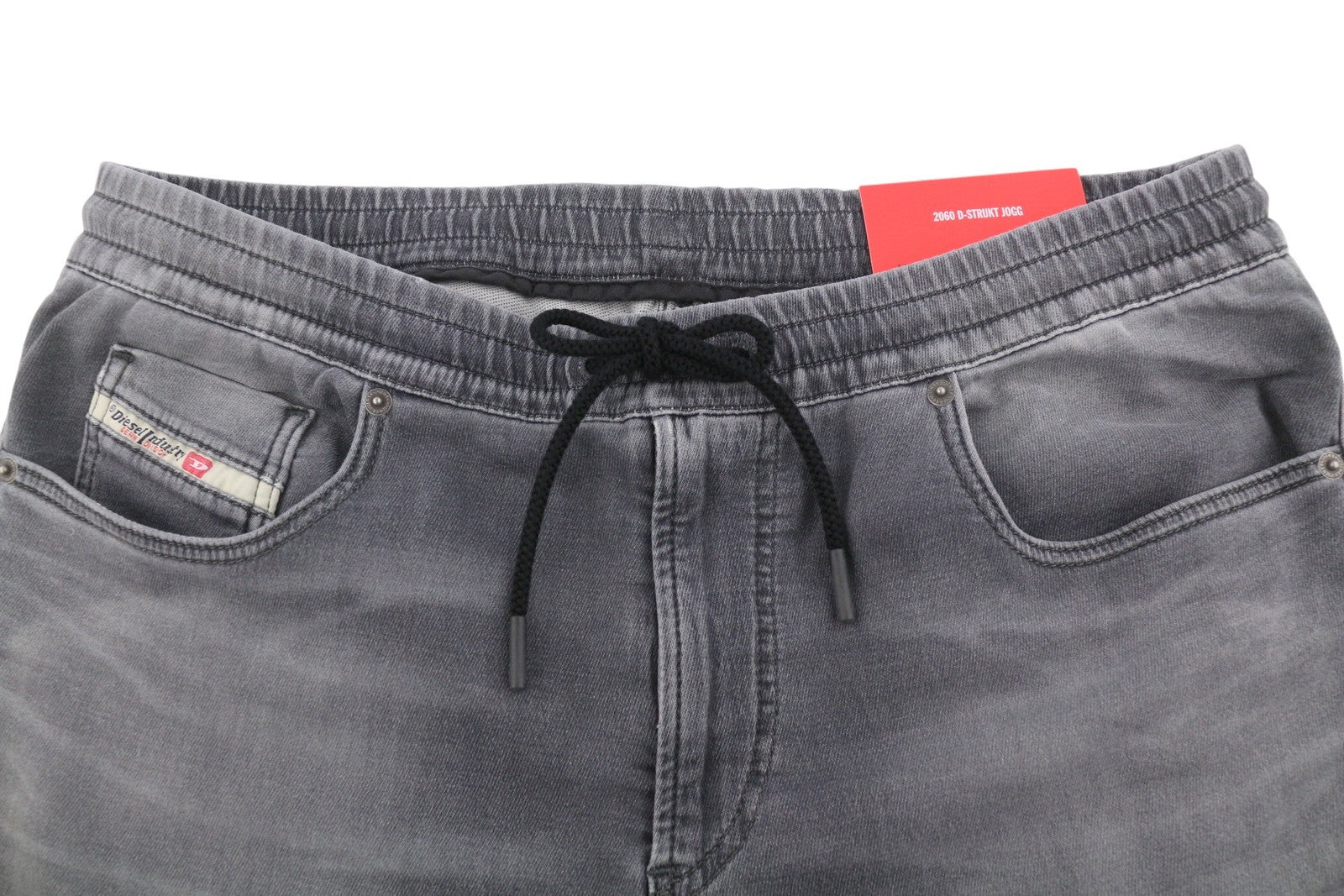 DIESEL 2060 D-Strukt Jogg 068HS Men Jeans W34 Grey Faded Whiskers RRP295