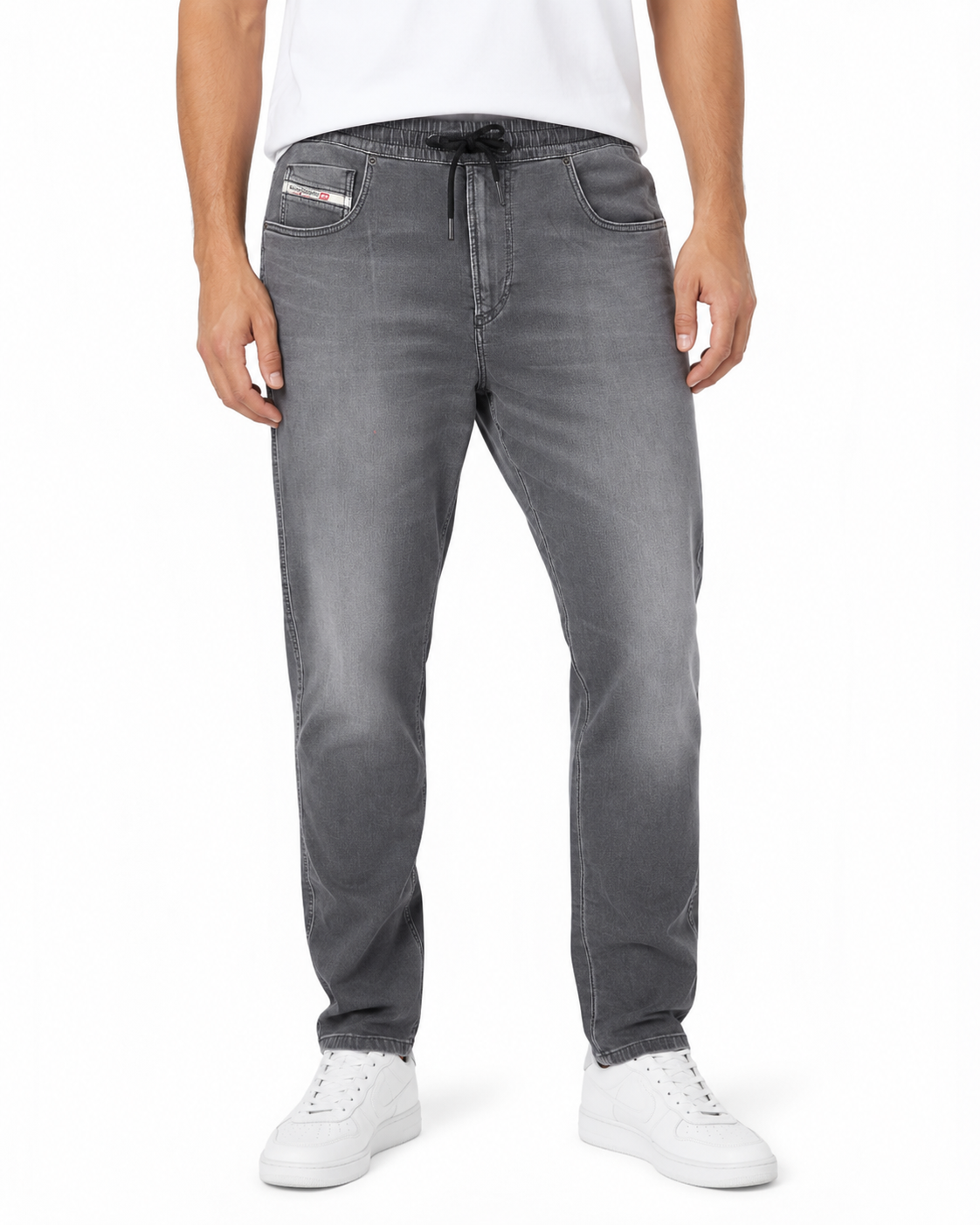 DIESEL 2060 D-Strukt Jogg 068HS Men Jeans W34 Grey Faded Whiskers RRP295