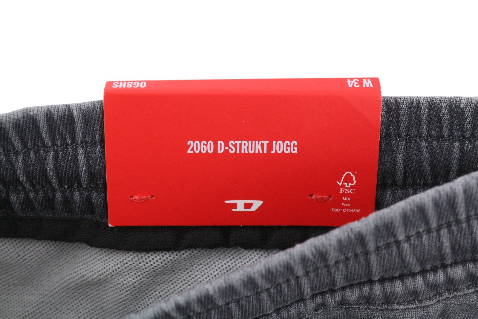 DIESEL 2060 D-Strukt Jogg 068HS Men Jeans W34 Grey Faded Whiskers RRP295