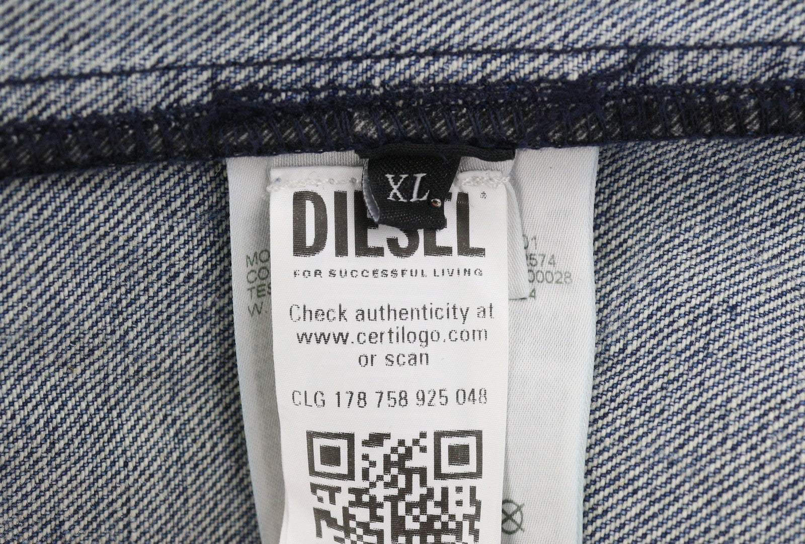 DIESEL CL-D-Glory-Snake Men Jacket XL Blue Hemp Blend Faded Denim RRP450