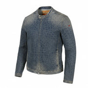 DIESEL CL-D-Glory-Snake Men Jacket L Blue Hemp Blend Faded Denim RRP450