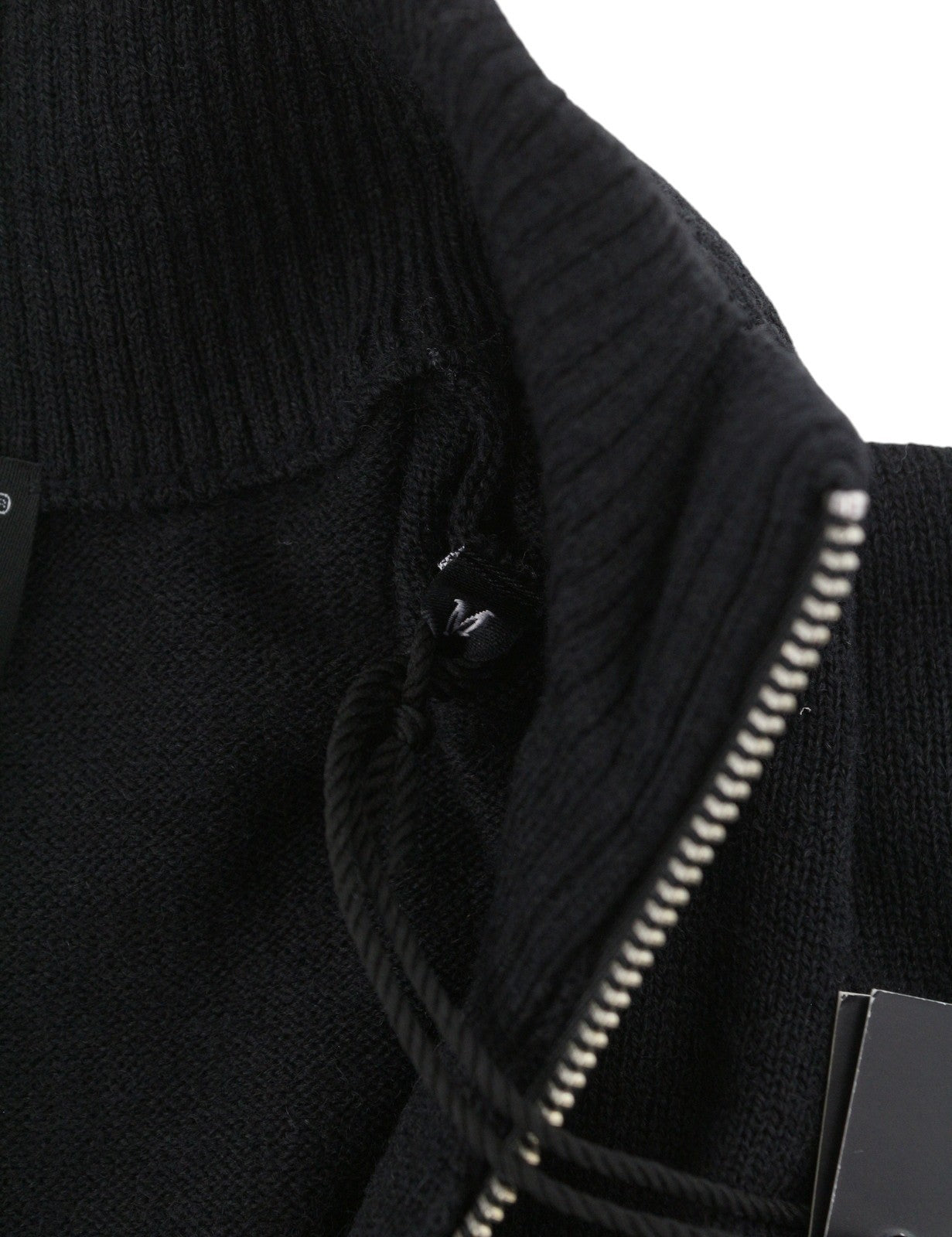 DIESEL Camio-Out Men Jumper M Black Wool Blend Knit Half Zip Pull On RRP195