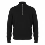 DIESEL Camio-Out Men Jumper L Black Wool Blend Knit Half Zip Pull On RRP195