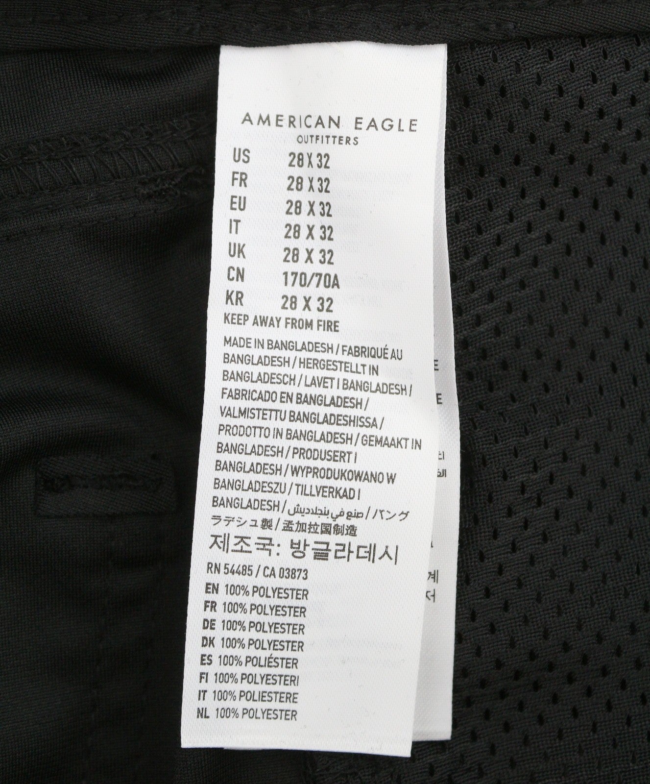 AMERICAN EAGLE OUTFITTERS Move-Free Men Trousers W28/L32 Black Active Slim